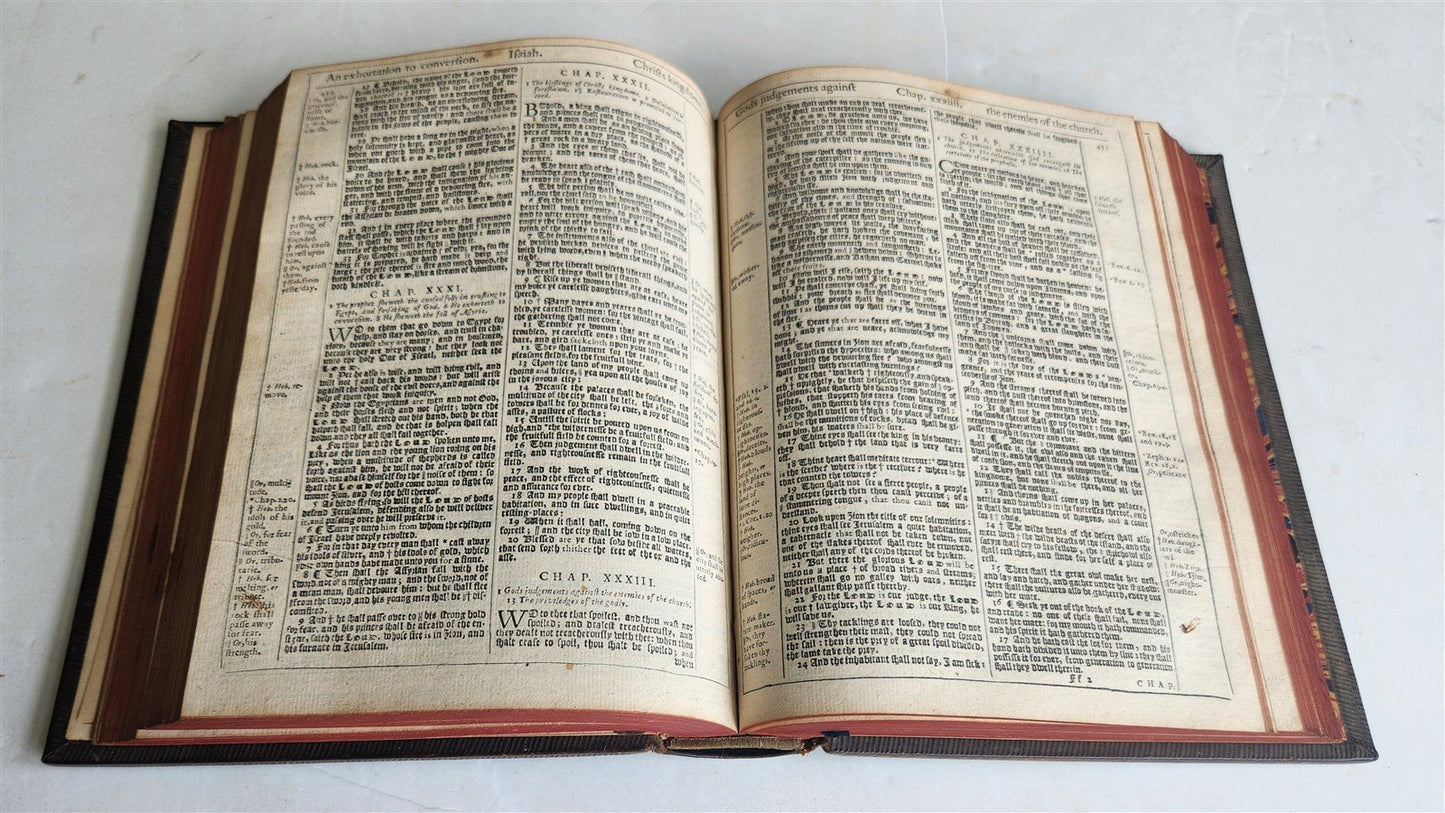 1639 BIBLE in ENGLISH antique OLD & NEW TESTAMENT Cambridge Th. Buck & R. Daniel