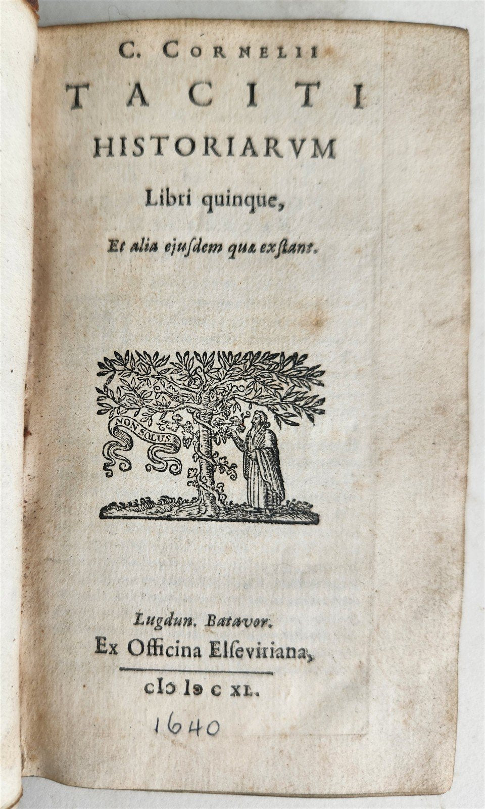 1640 C. CORNELII TACITI HISTORIARUM antique ELZEVIER PRESS