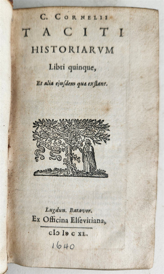 1640 C. CORNELII TACITI HISTORIARUM antique ELZEVIER PRESS