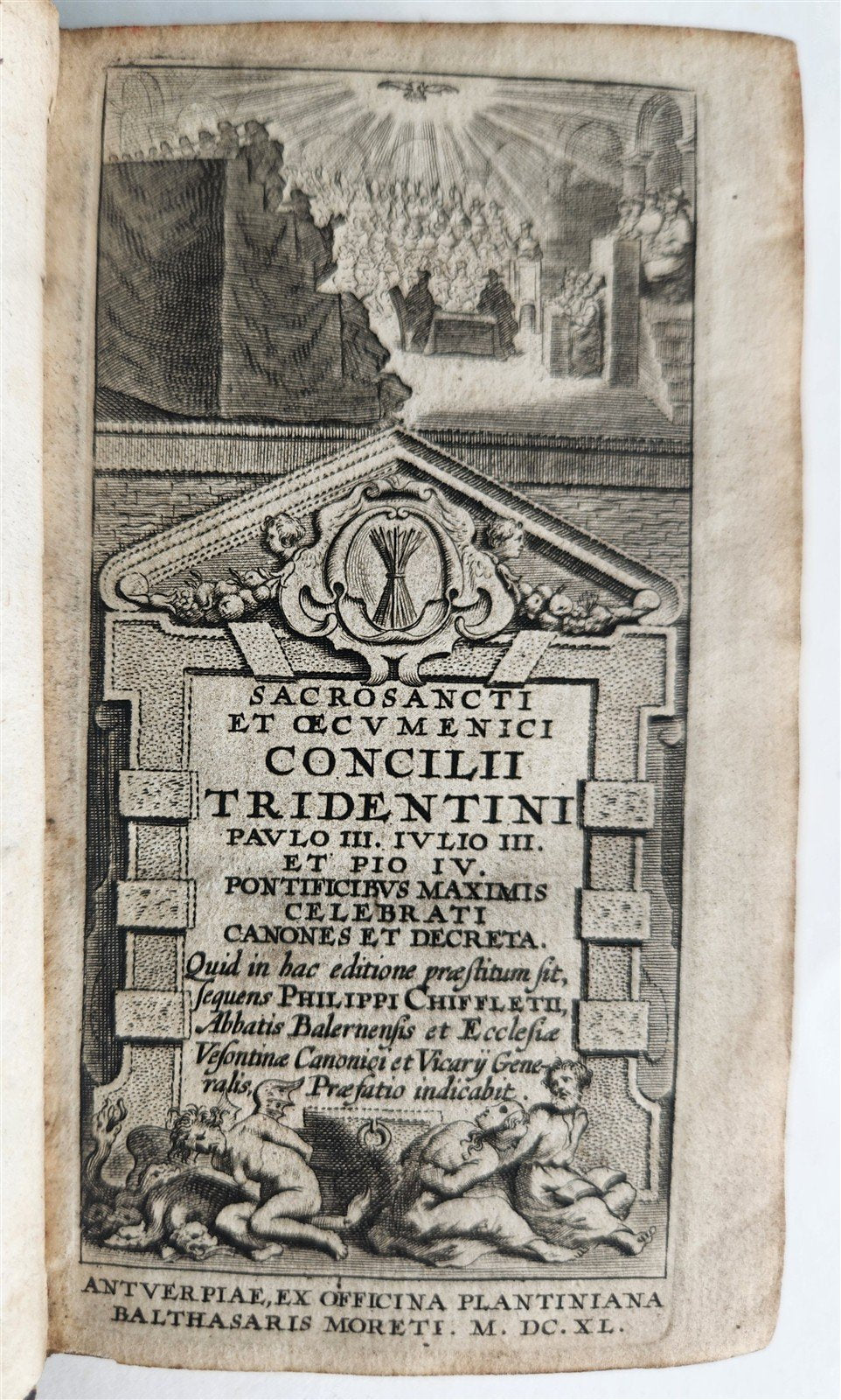 1640 CANONES et DECRETA CONCILII TRIDENTINI antique PLANTIN Council of Trent