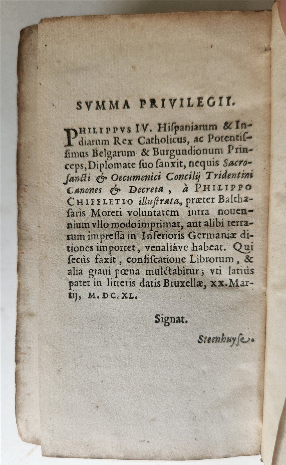 1640 CANONES et DECRETA CONCILII TRIDENTINI antique PLANTIN Council of Trent