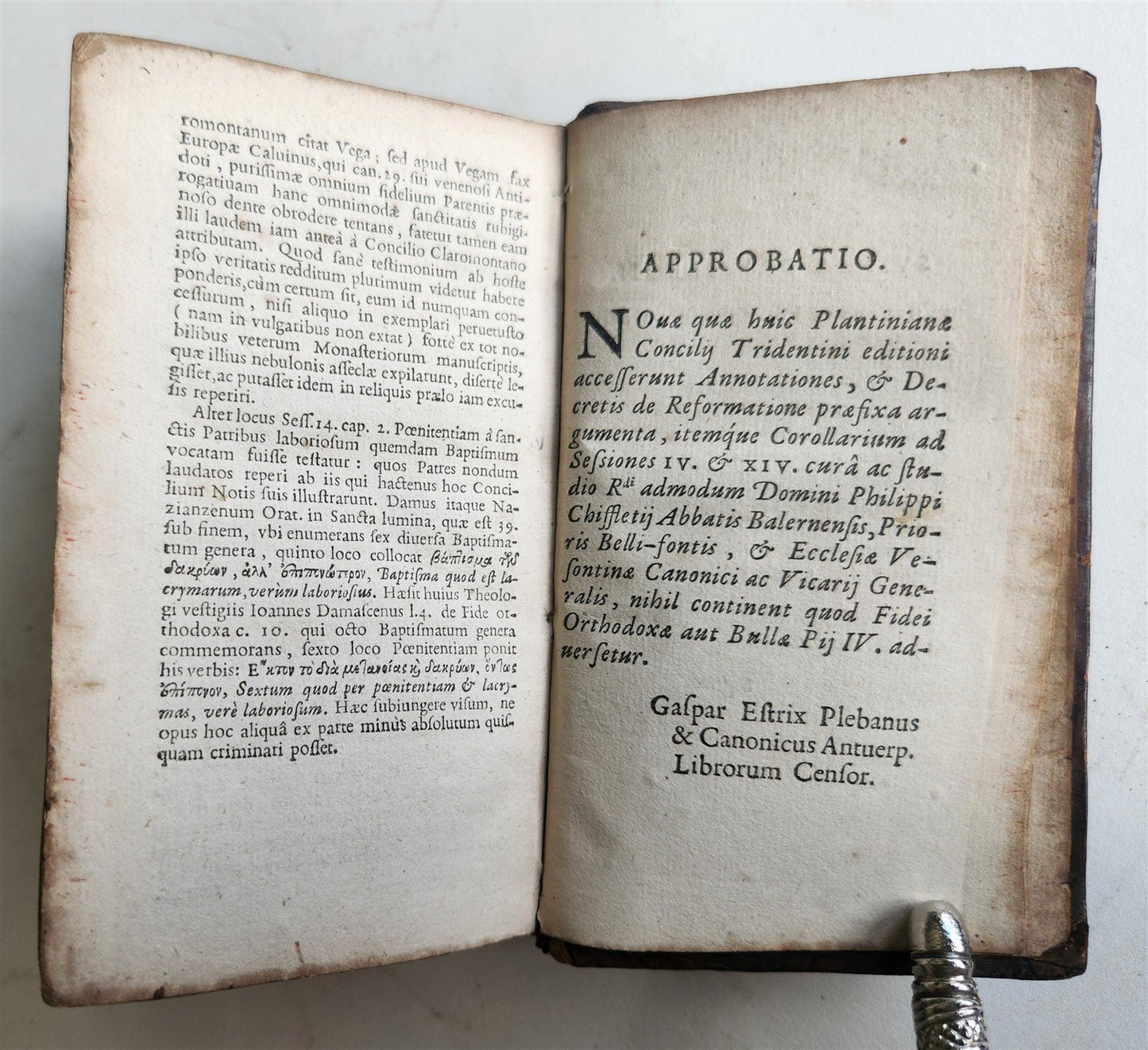 1640 CANONES et DECRETA CONCILII TRIDENTINI antique PLANTIN Council of Trent