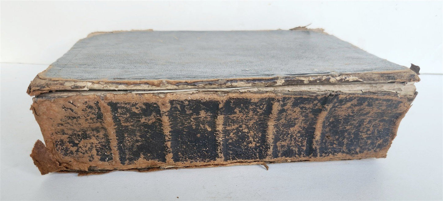 1610 BIBLE in ENGLISH by ROBERT BARKER antique ILLUSTRATED Old & New Testament