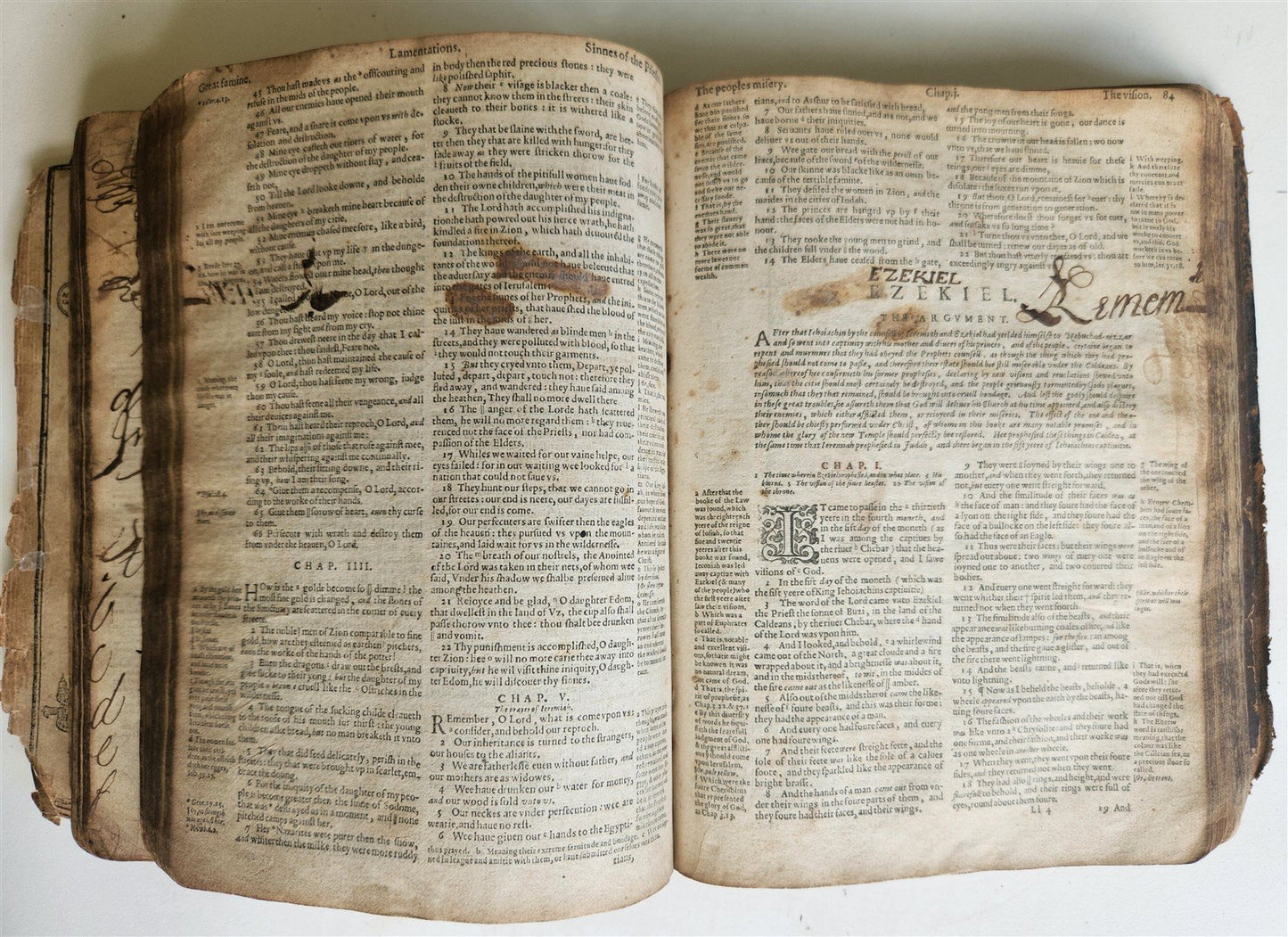 1610 BIBLE in ENGLISH by ROBERT BARKER antique ILLUSTRATED Old & New Testament