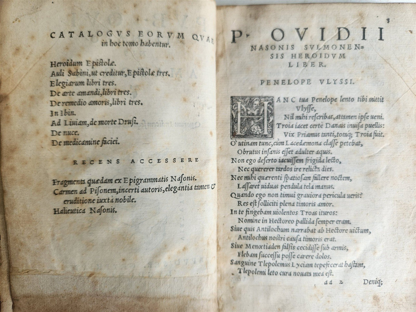 1540 OVID'S LOVE POETRY AMATORIA antique Sebastien Gryphius Press 16th CENTURY