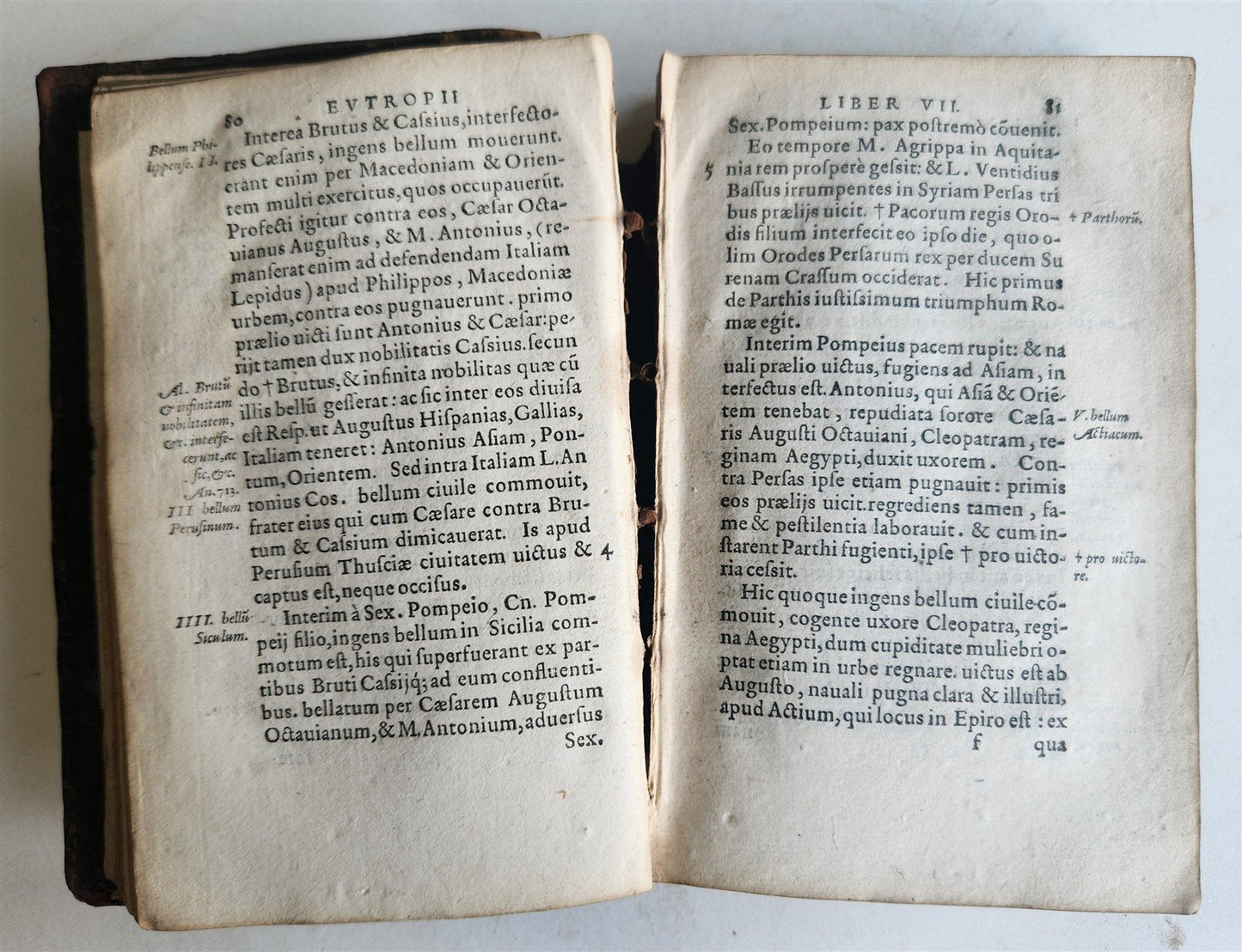 1561 ROMAN HISTORY antique EUTROPII V.C HISTORIAE ROMANAE BREVARIUM 16th CENTURY