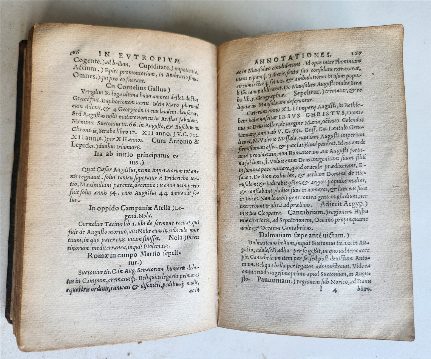 1561 ROMAN HISTORY antique EUTROPII V.C HISTORIAE ROMANAE BREVARIUM 16th CENTURY