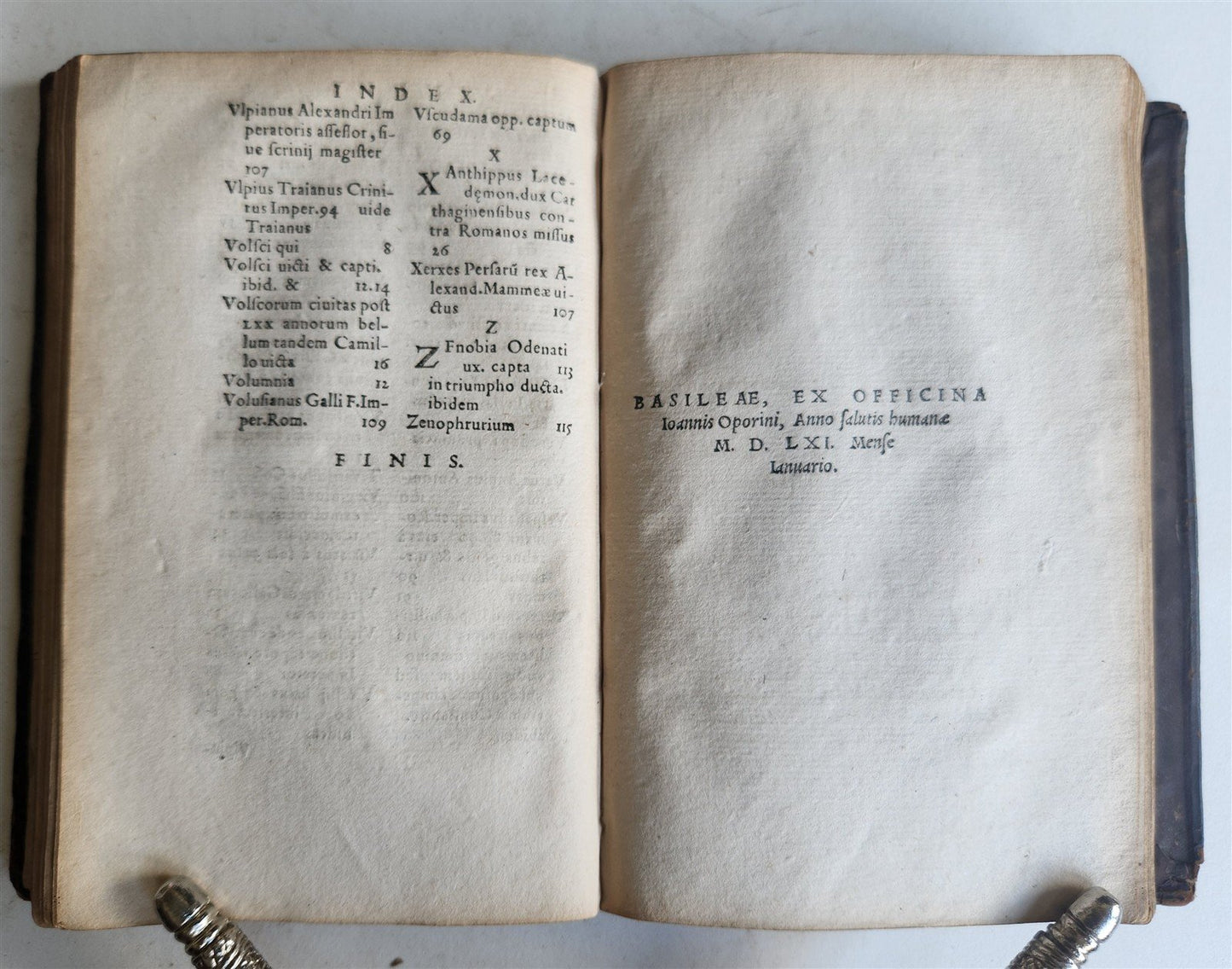 1561 ROMAN HISTORY antique EUTROPII V.C HISTORIAE ROMANAE BREVARIUM 16th CENTURY