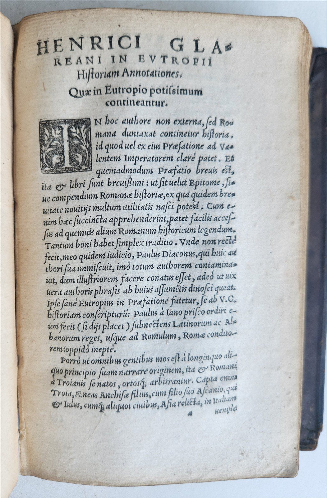 1561 ROMAN HISTORY antique EUTROPII V.C HISTORIAE ROMANAE BREVARIUM 16th CENTURY
