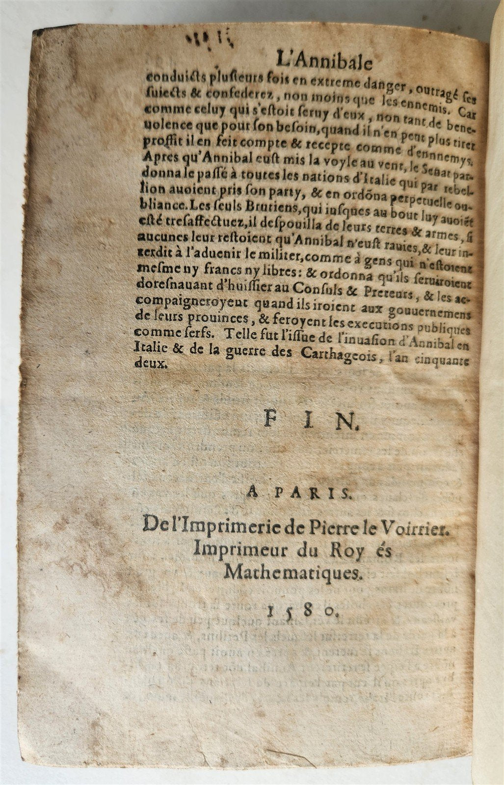 1580 ROMAN HISTORY by APPIAN of ALEXANDRIA antique 16th CENTURY