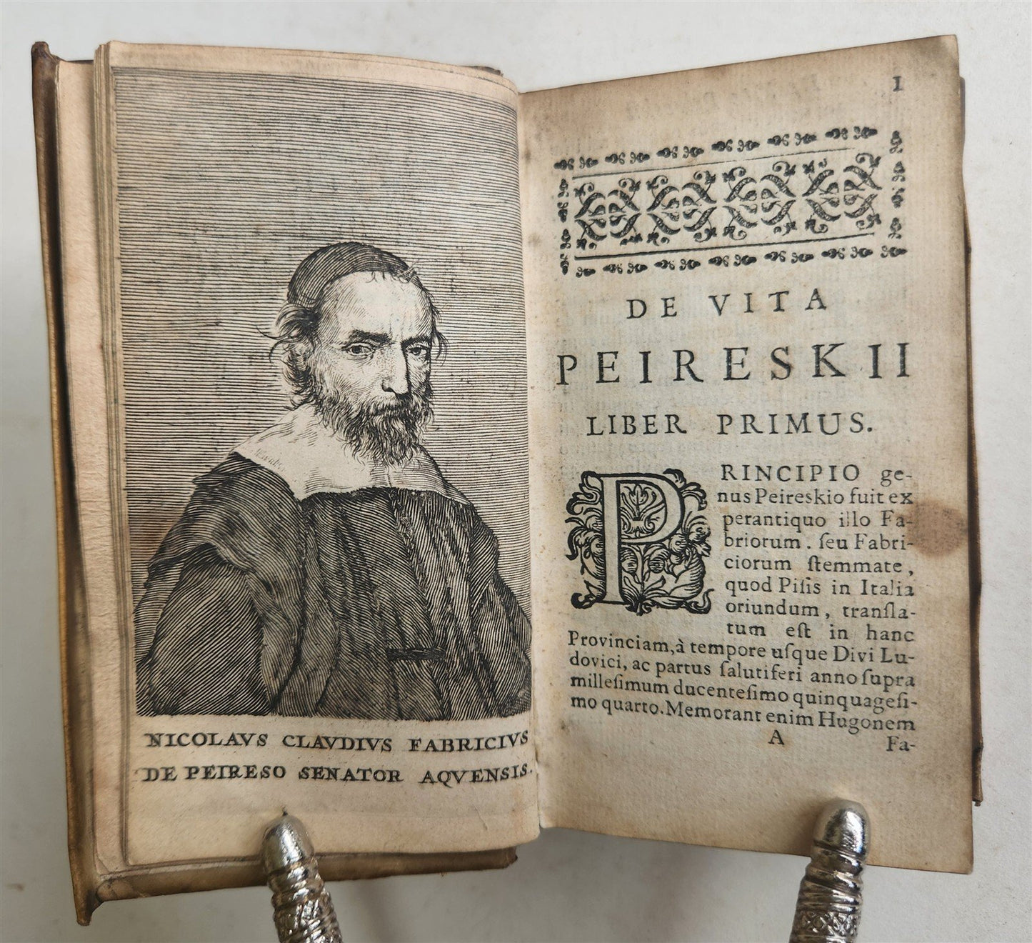 1651 Biography of French antiquarian & scholar Nicolas Fabri de Peiresc antique
