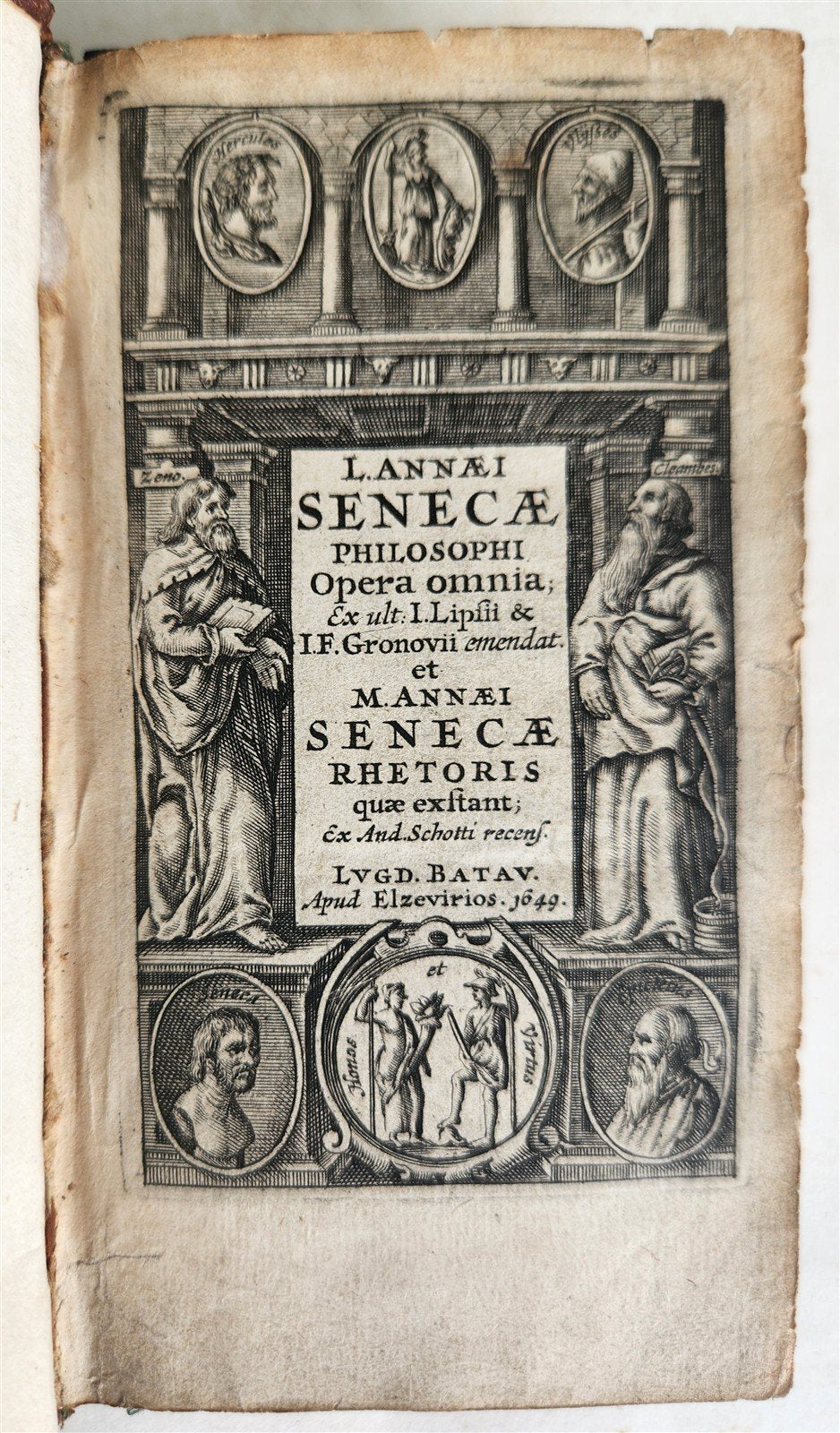 1649 SENECA OPERA OMNIA antique 17th CENTURY