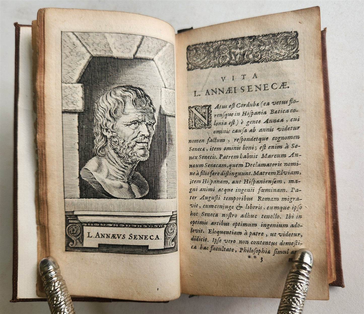 1649 SENECA OPERA OMNIA antique 17th CENTURY