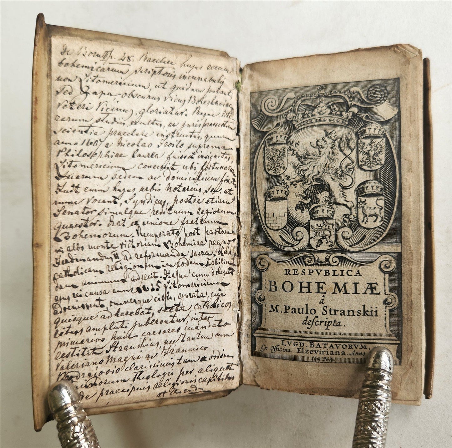 1634 RESPUBLICA BOHEMIAE by Pavel Stransky CZECH REPUBLIC antique VELLUM BINDING