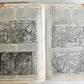 1574 BIBLE in LATIN FULLY ILLUSTRATED w/ NUMEROUS WOODCUTS antique VELLUM BOUND