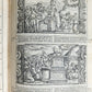 1574 BIBLE in LATIN FULLY ILLUSTRATED w/ NUMEROUS WOODCUTS antique VELLUM BOUND
