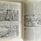 1574 BIBLE in LATIN FULLY ILLUSTRATED w/ NUMEROUS WOODCUTS antique VELLUM BOUND
