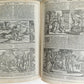 1574 BIBLE in LATIN FULLY ILLUSTRATED w/ NUMEROUS WOODCUTS antique VELLUM BOUND