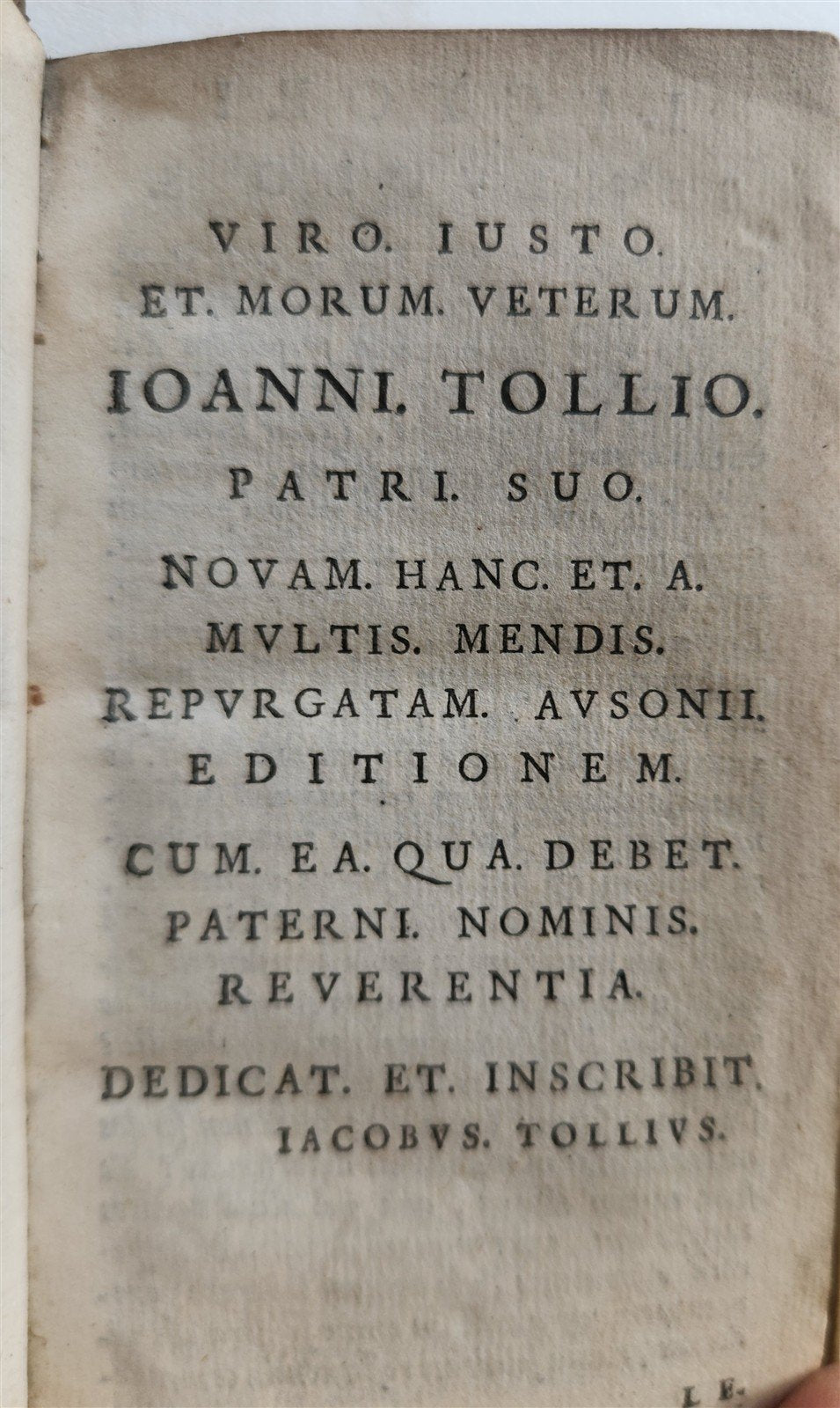 1669 POETRY by 4th century Roman poet Ausonius antique VELLUM BOUND Ioan Blaeu