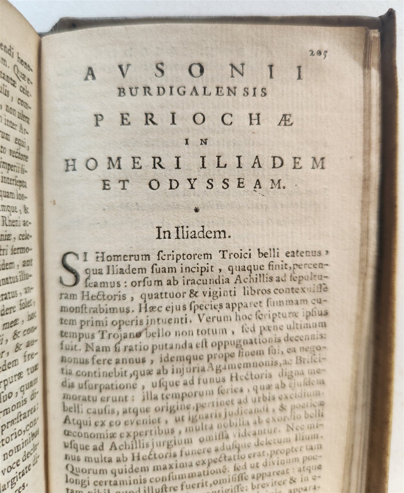 1669 POETRY by 4th century Roman poet Ausonius antique VELLUM BOUND Ioan Blaeu
