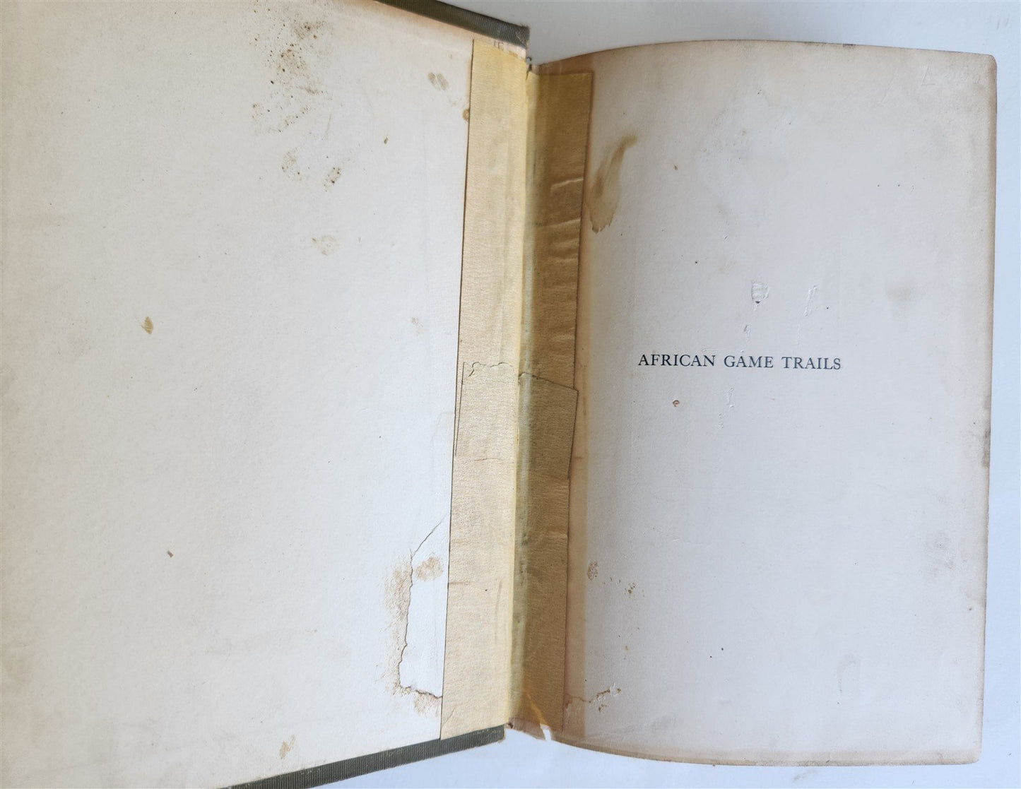 1910 AFRICAN GAME TRAILS by THEODORE ROOSEVELT antique ILLUSTRATED BOOK