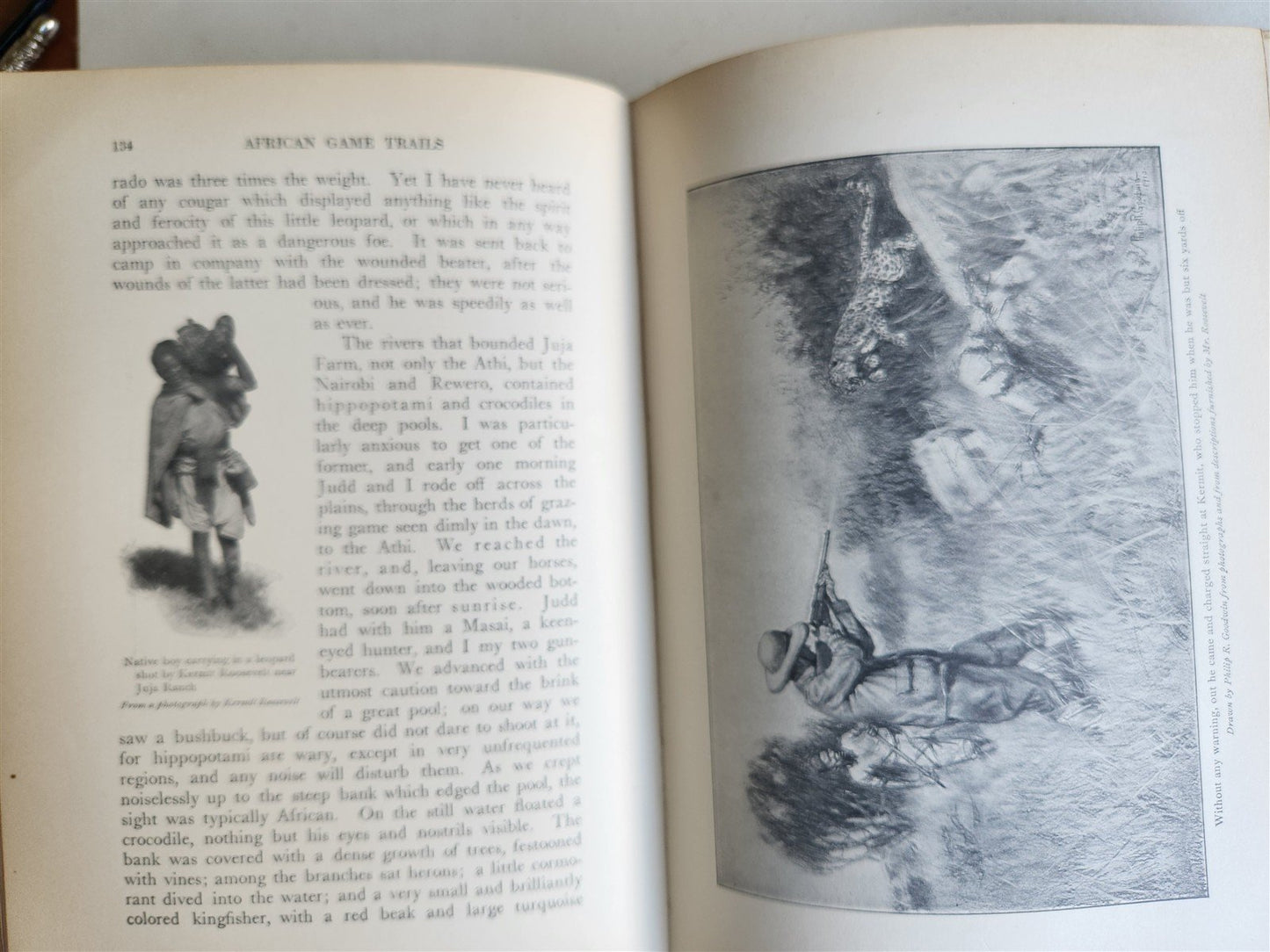 1910 AFRICAN GAME TRAILS by THEODORE ROOSEVELT antique ILLUSTRATED BOOK