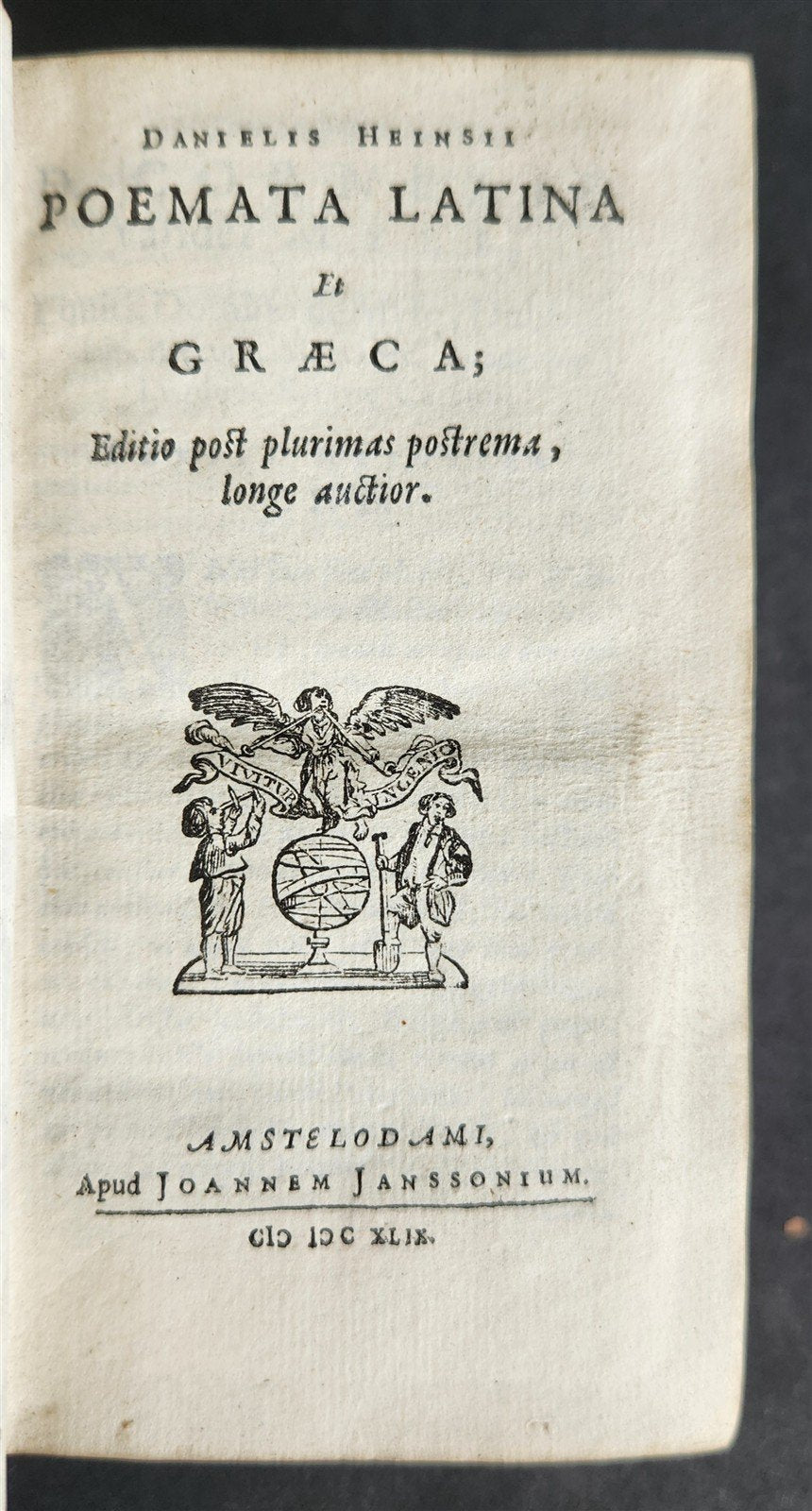 1649 POEMATA LATINA et GRAECA antique GREEK & LATIN POETRY by DANIELIS HEINSII