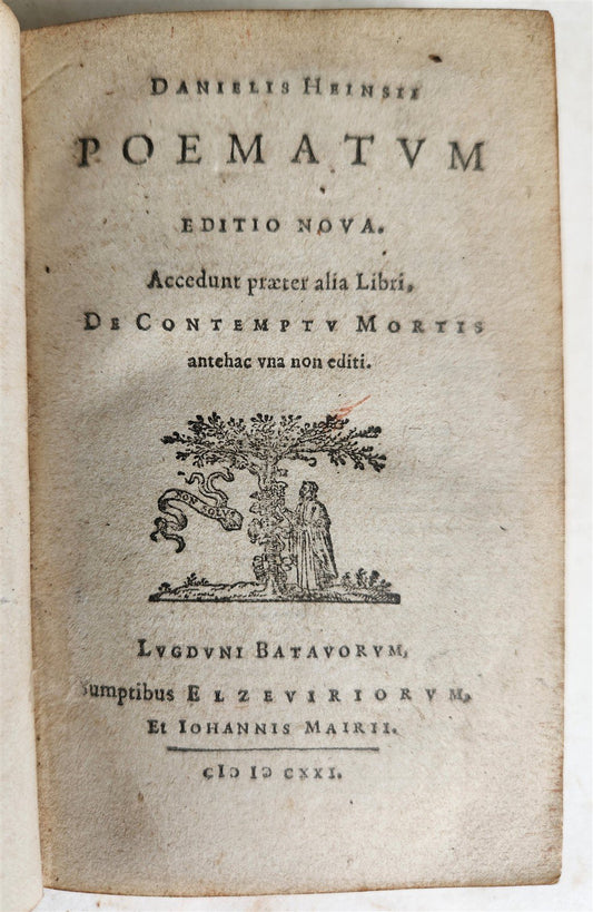 1621 POEMATUM antique GREEK & LATIN POETRY by DANIELIS HEINSII ELZEVIER PRESS