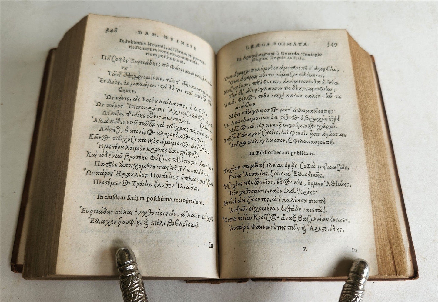 1621 POEMATUM antique GREEK & LATIN POETRY by DANIELIS HEINSII ELZEVIER PRESS