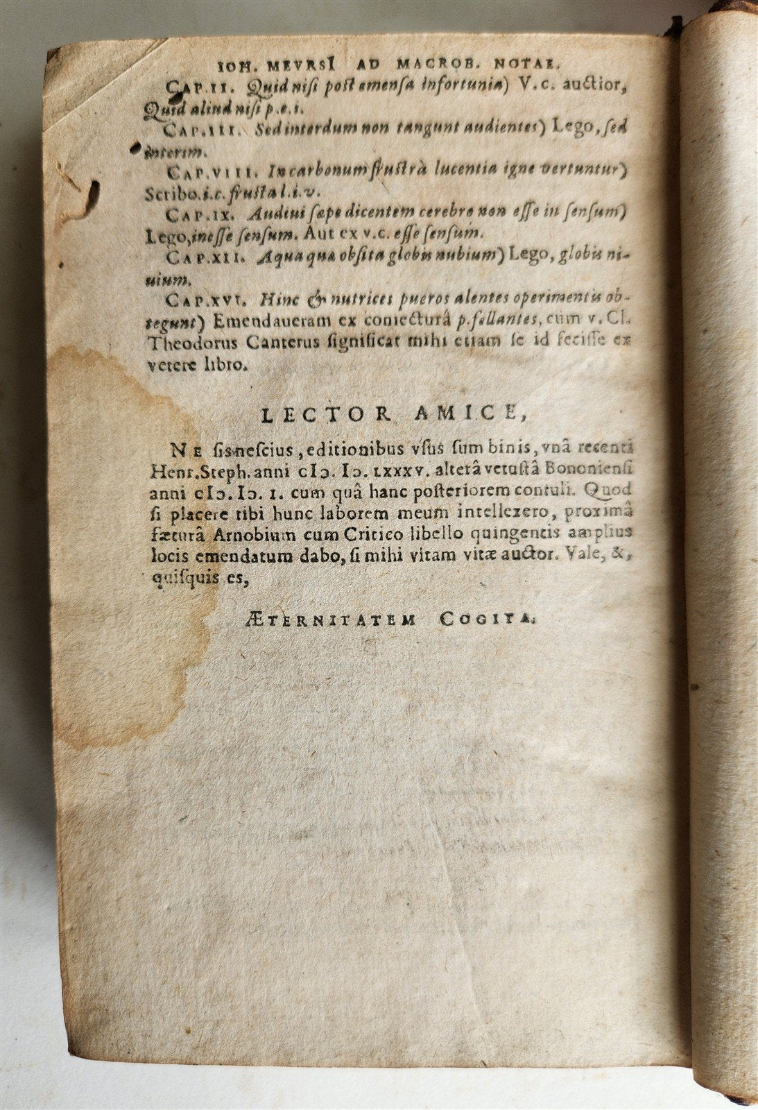 1597 MACROBIUS OPERA w/ SATURNALIA antique 16th CENTURY PLANTIN PRESS