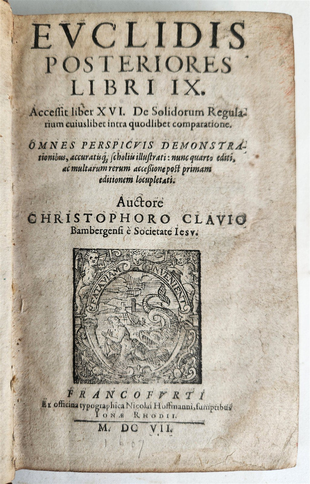1607 EUCLIDIS GEOMETRY antique ILLUSTRATED