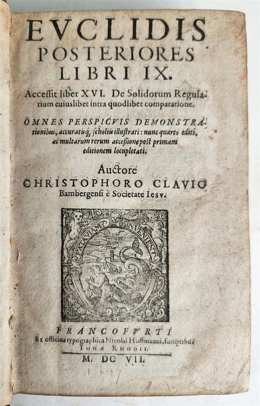 1607 EUCLIDIS GEOMETRY antique ILLUSTRATED