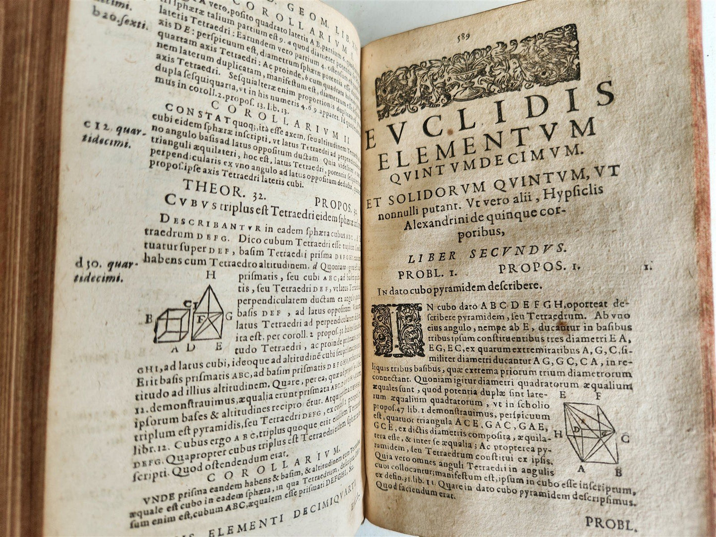 1607 EUCLIDIS GEOMETRY antique ILLUSTRATED