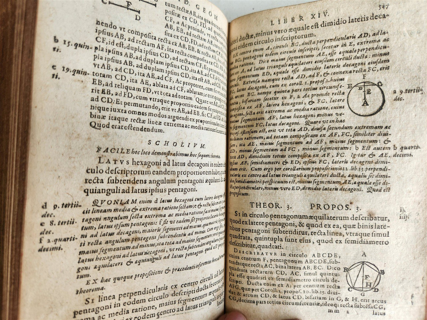 1607 EUCLIDIS GEOMETRY antique ILLUSTRATED
