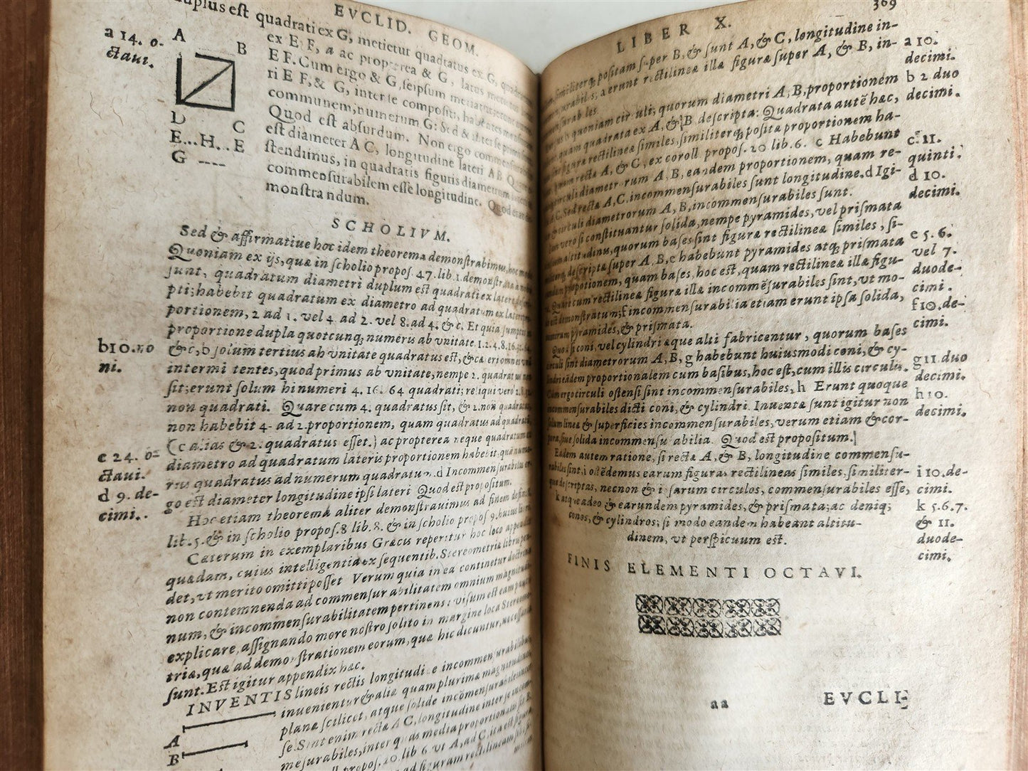 1607 EUCLIDIS GEOMETRY antique ILLUSTRATED
