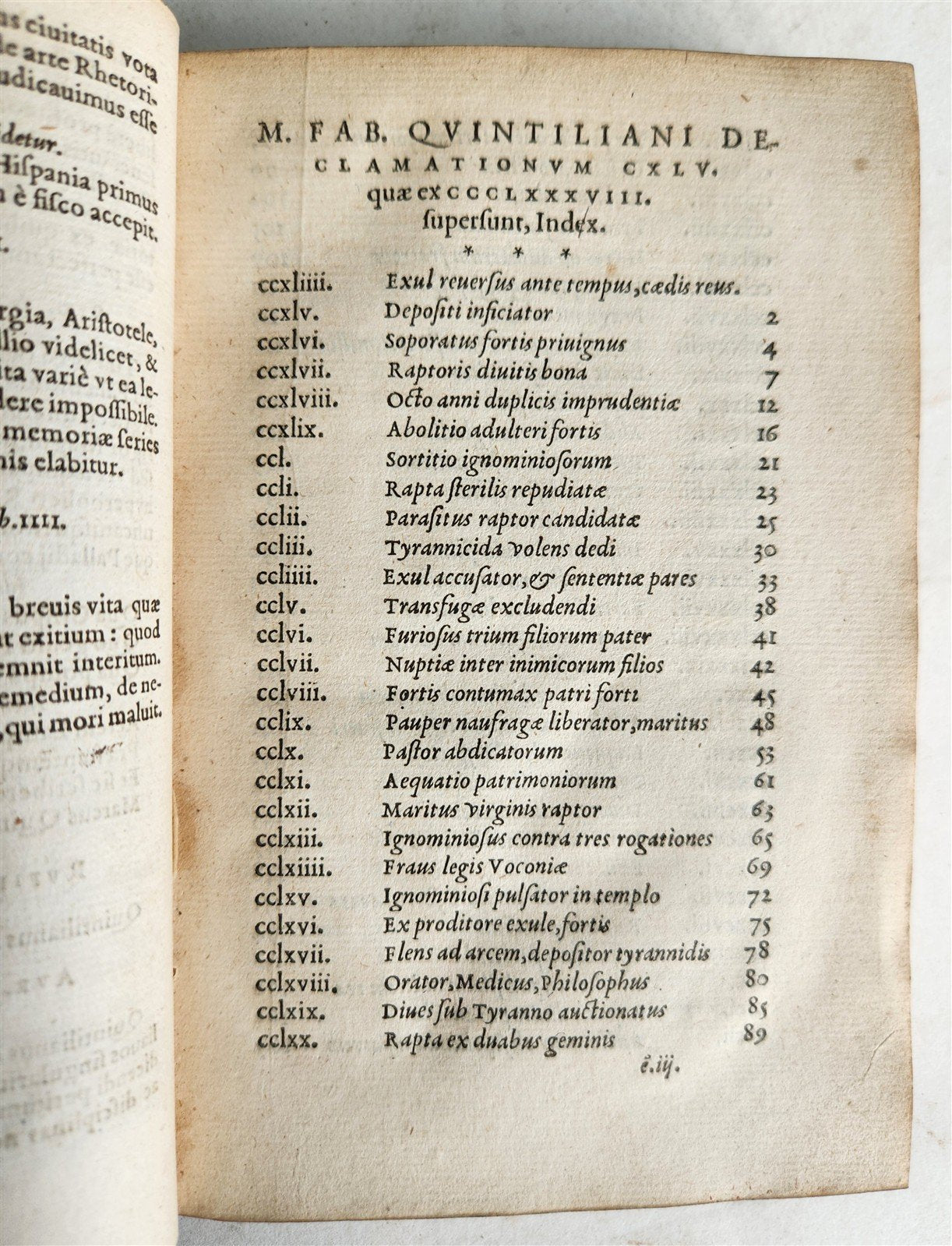 1580 Declamationes by QUINTILLIANUS antique ROBERTI STEPHANI PRESS 16th CENTURY
