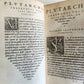 1549 PLUTARCHI CHAERONEI PHILOSOPHI HISTORICI antique 16th CENTURY Seb. Gryphius