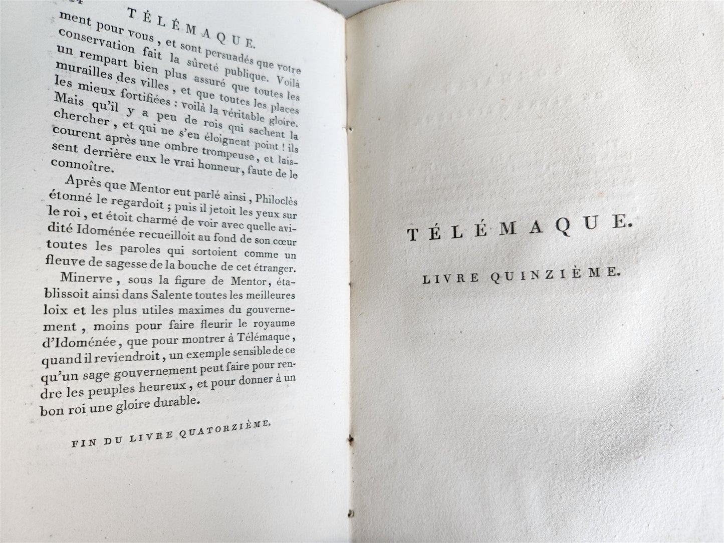1796 ADVENTURES of TELEMACHUS in FRENCH antique 2 volumes ILLUSTRATED