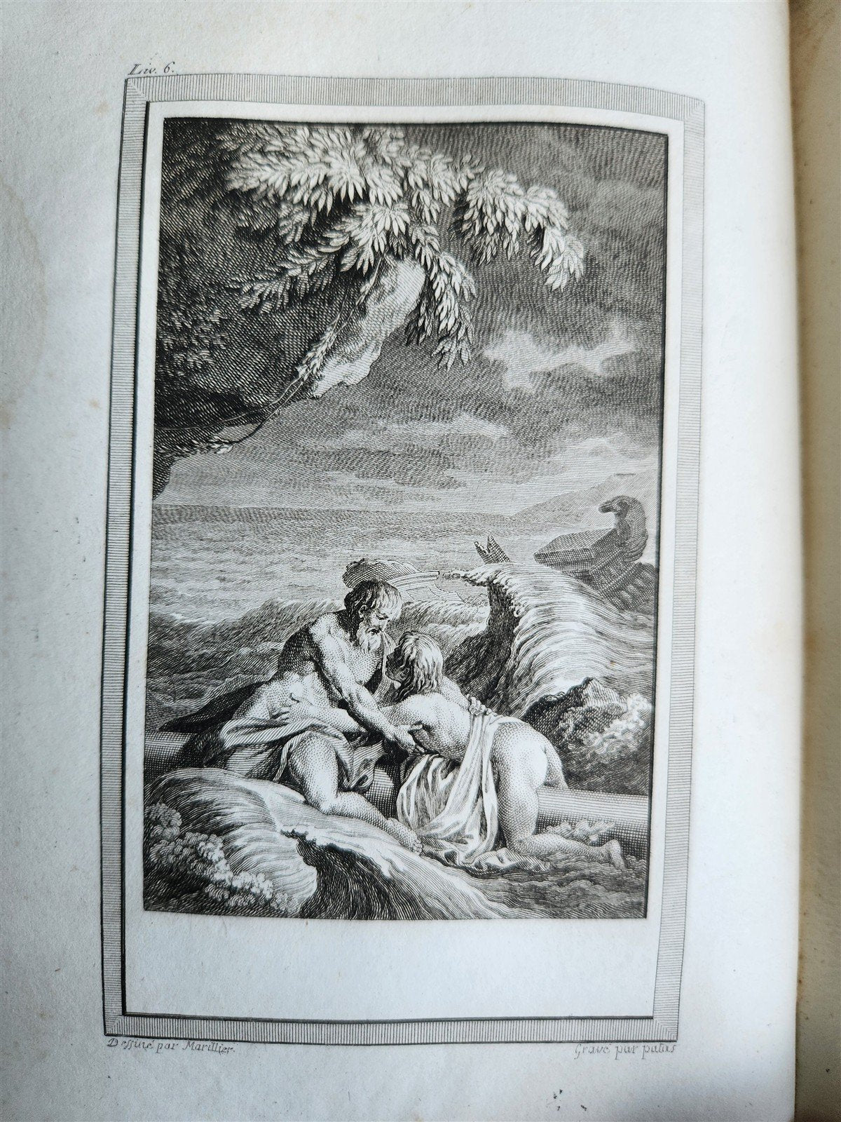 1796 ADVENTURES of TELEMACHUS in FRENCH antique 2 volumes ILLUSTRATED
