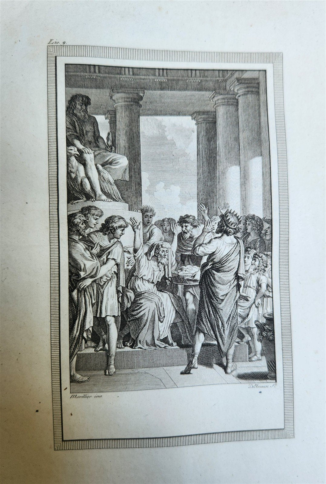 1796 ADVENTURES of TELEMACHUS in FRENCH antique 2 volumes ILLUSTRATED
