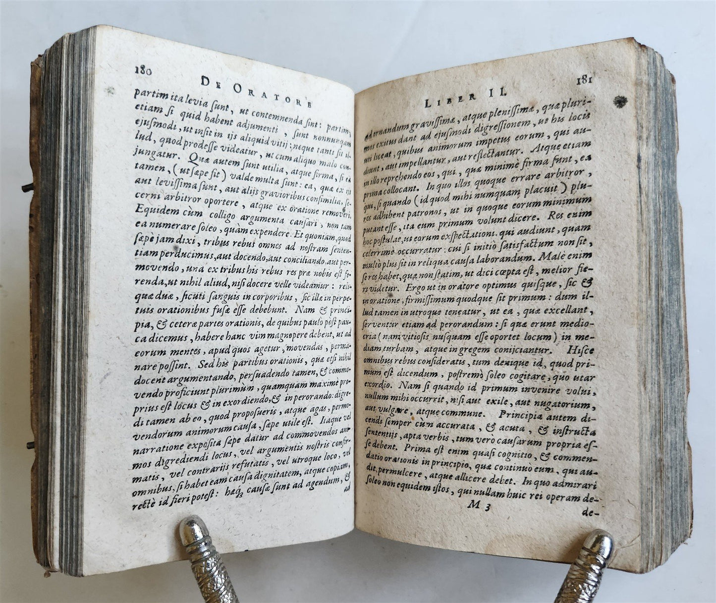 1693 M.T.CICERO de ORATORE antique BLIND TOOLED PIGSKIN BINDING