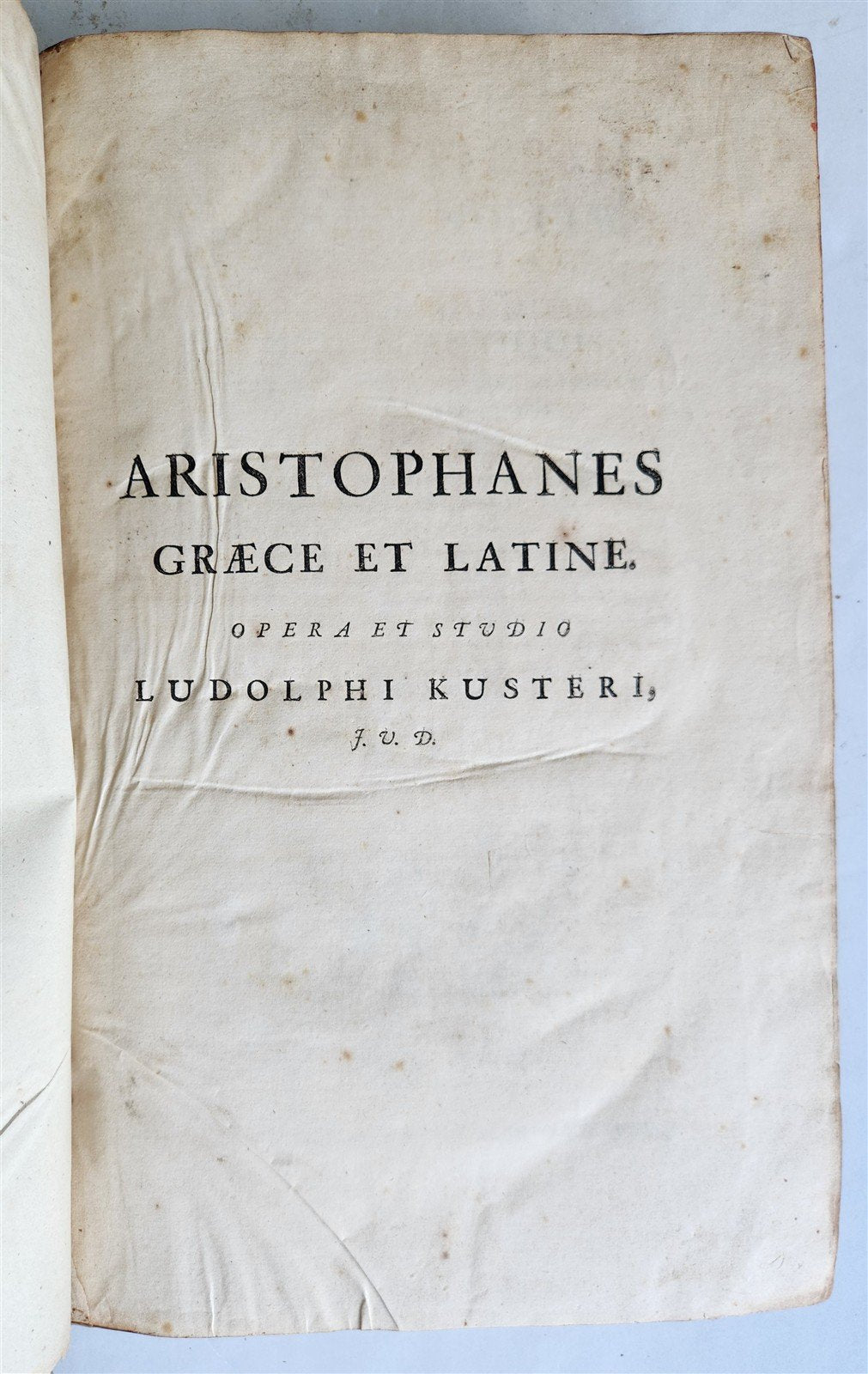 1710 ARISTOPHANIS Comoediae Undecim antique MASSIVE FOLIO