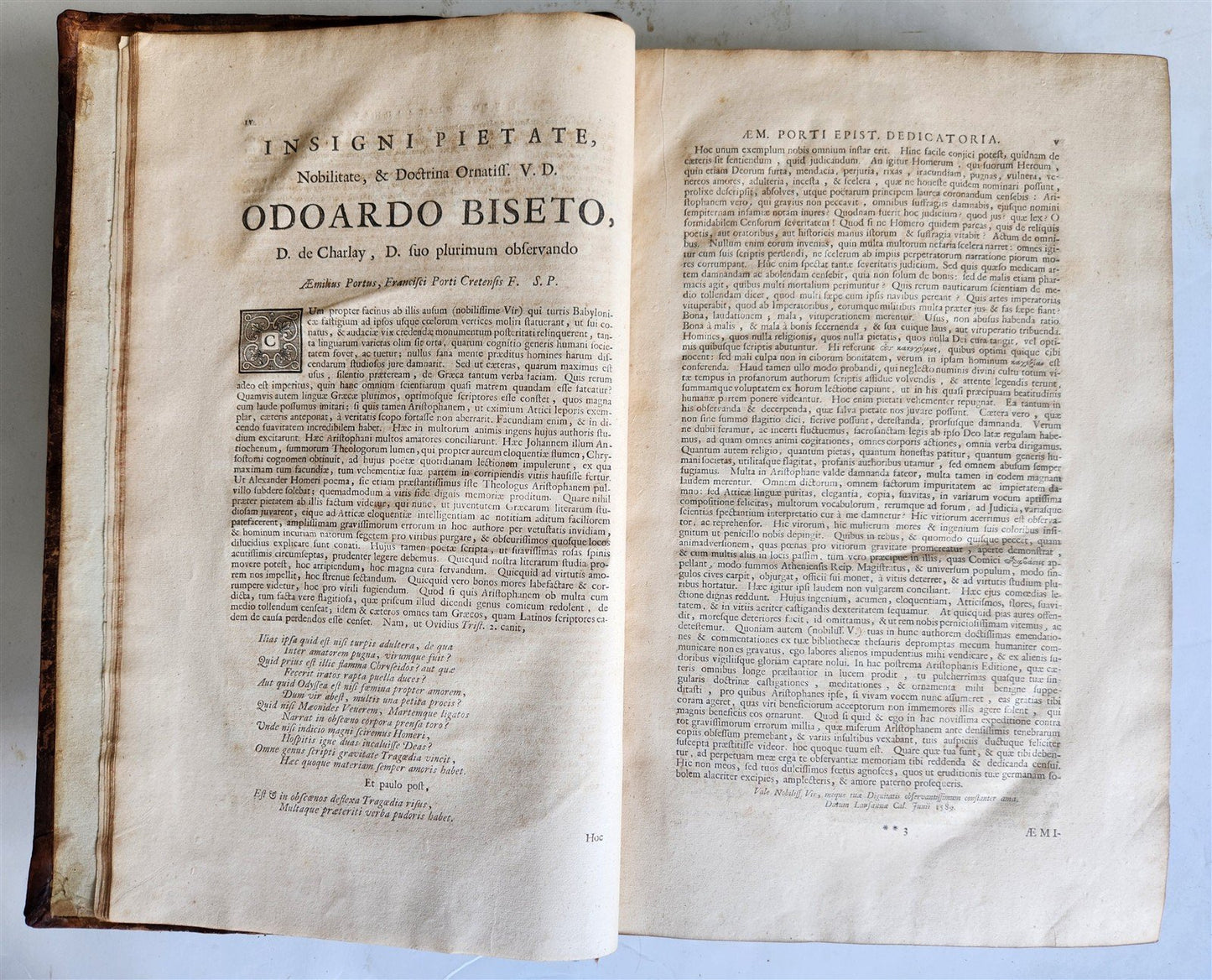 1710 ARISTOPHANIS Comoediae Undecim antique MASSIVE FOLIO