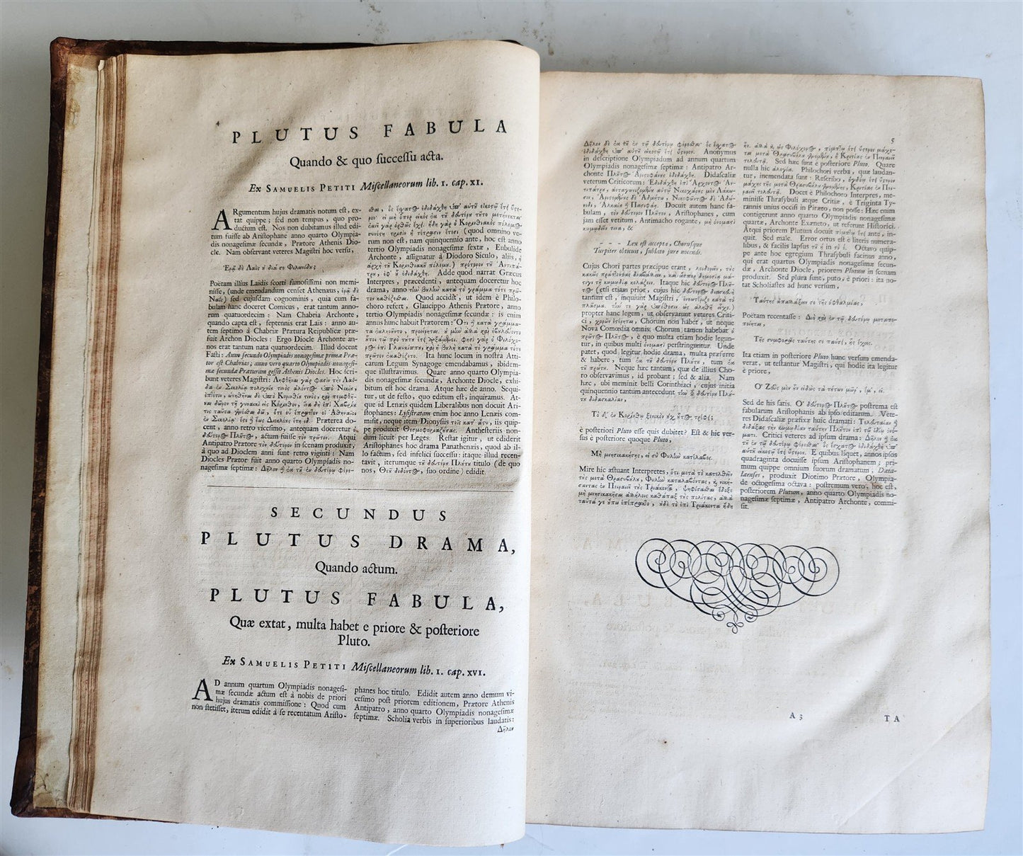 1710 ARISTOPHANIS Comoediae Undecim antique MASSIVE FOLIO