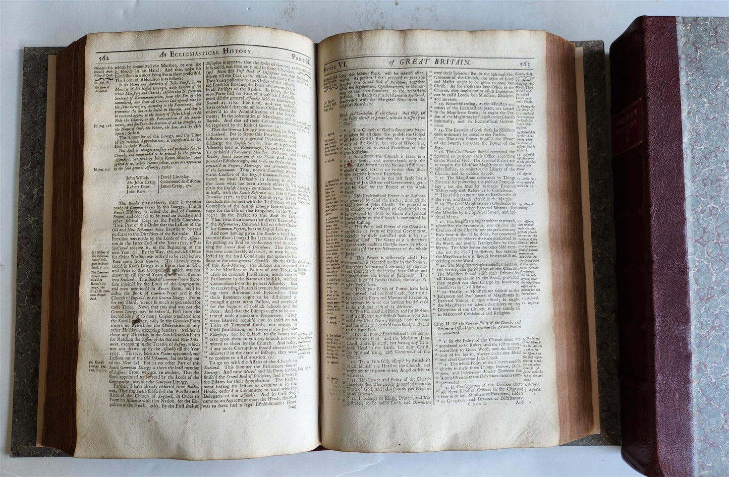 1708 ECCLESIASTICAL HISTORY of GREAT BRITAIN 2 VOLUMES antique MASSIVE FOLIOS