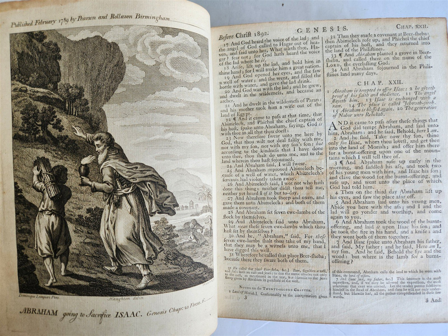 1788 BIBLE in ENGLISH antique ILLUSTRATED