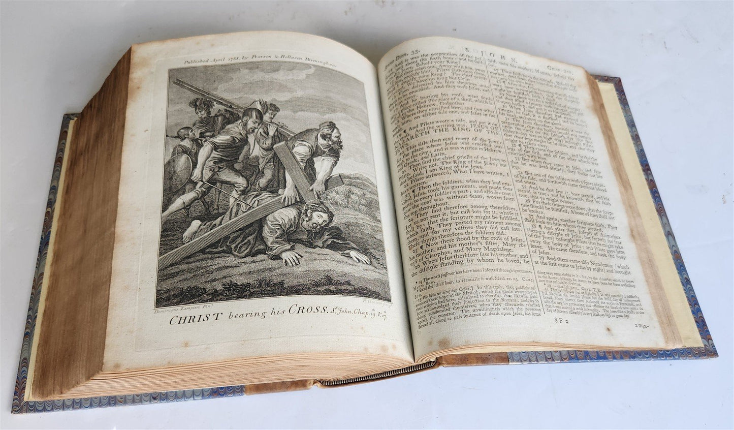 1788 BIBLE in ENGLISH antique ILLUSTRATED
