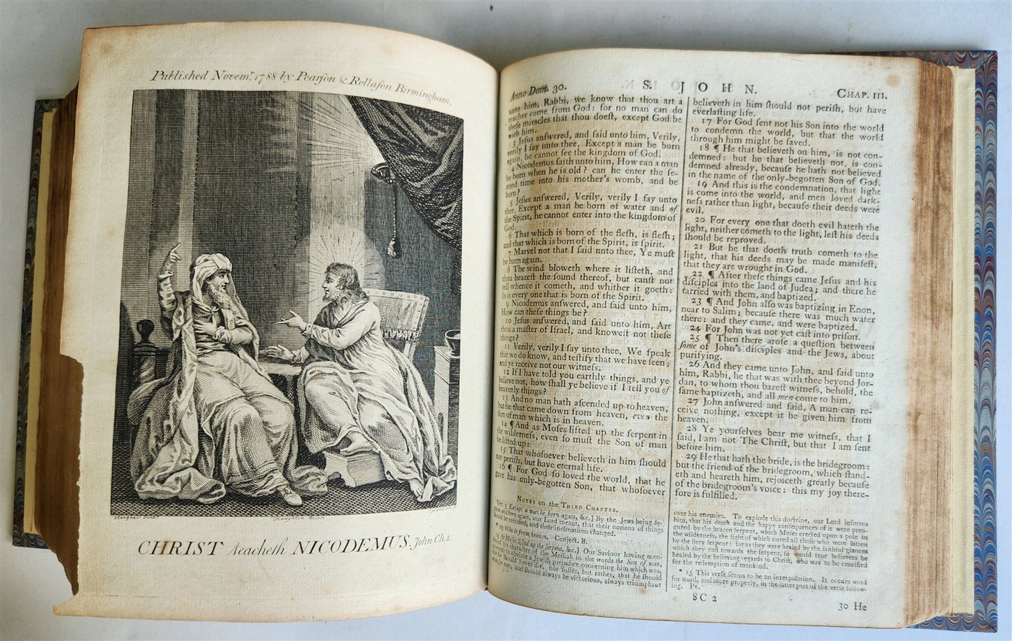 1788 BIBLE in ENGLISH antique ILLUSTRATED