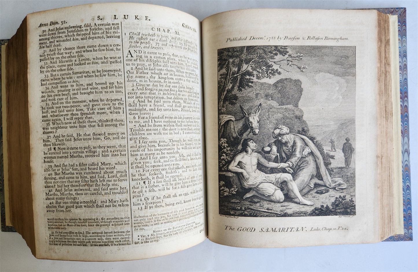 1788 BIBLE in ENGLISH antique ILLUSTRATED