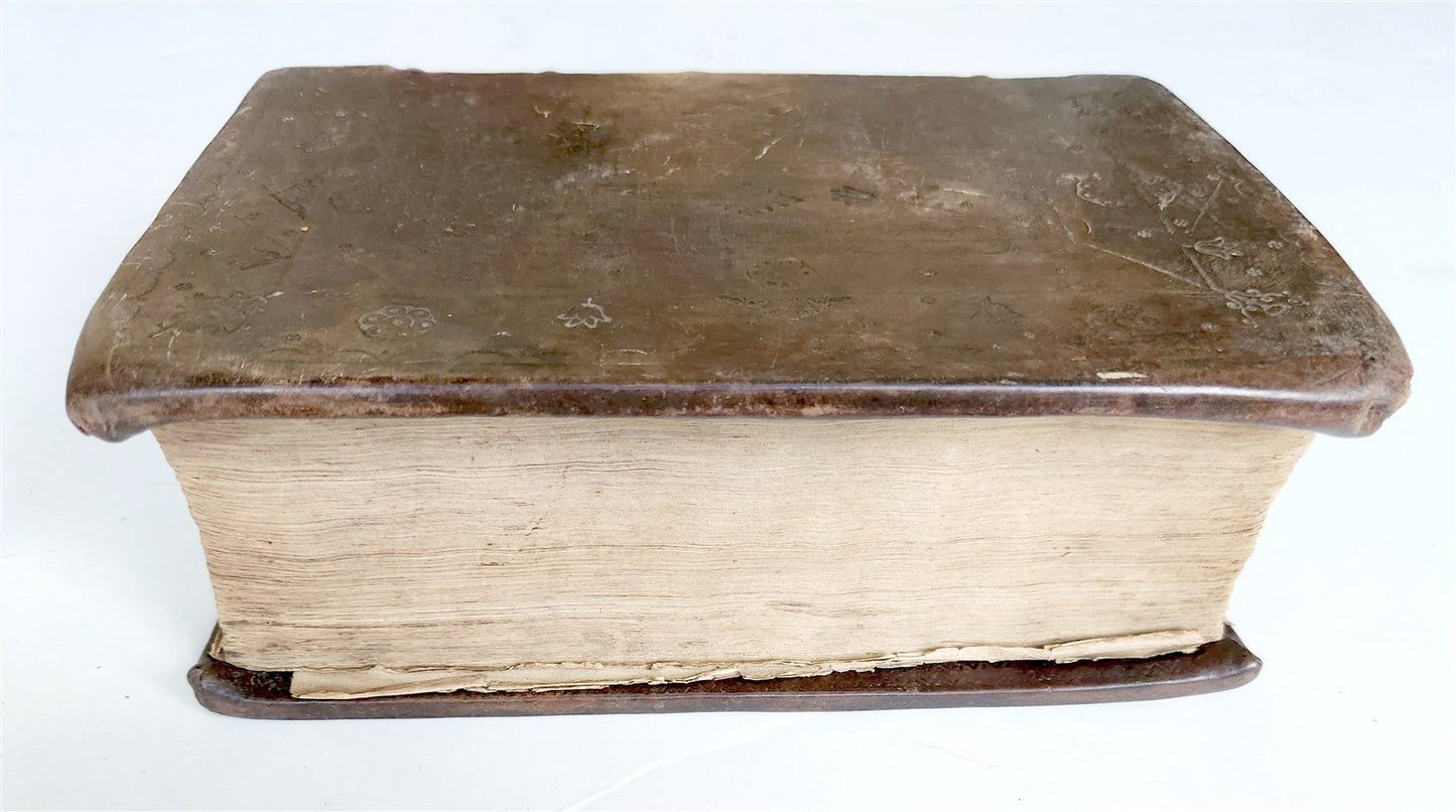 1738 BIBLE OLD AND NEW TESTAMENT HISTORY in ENGLISH antique ILLUSTRATED